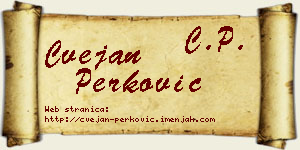Cvejan Perković vizit kartica